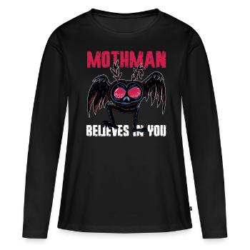 Mothman Cryptid Cryptozoology - Women's Premium Organic Long Sleeve Shirt - black - Front - Julia (174cm)