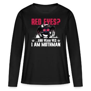 Cryptides de l’homme Moth - T-shirt manches longues Premium bio Femme - noir - Devant - Julia (174cm)