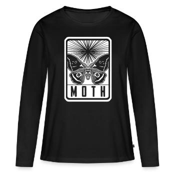 Moth Motten Tarot Motte Occulte Goth - T-shirt manches longues Premium bio Femme - noir - Devant - Julia (174cm)