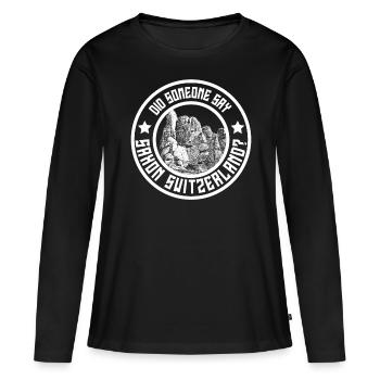 Suisse saxonne - T-shirt manches longues Premium bio Femme - noir - Devant - Julia (174cm)