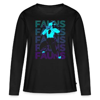 Faune Satyre Faune Mythologie grecque antique Ret - T-shirt manches longues Premium bio Femme - noir - Devant - Julia (174cm)