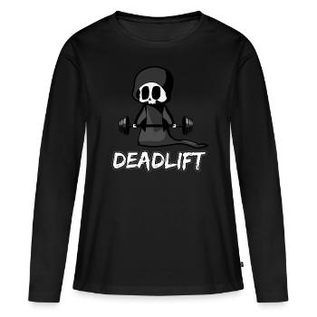 Sensenmann Deadlift Grim Reaper - Frauen Premium Bio Langarmshirt - Schwarz - Vorne - Julia (174cm)