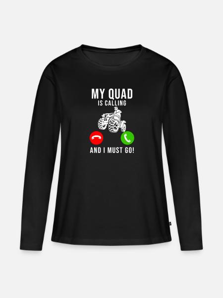 Quad ATV offroad sier morsom quad gave - Premium økologisk langermet T-skjorte for kvinner - svart