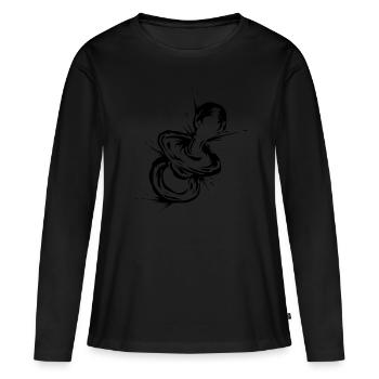 Sucette - T-shirt manches longues Premium bio Femme - noir - Devant - Julia (174cm)