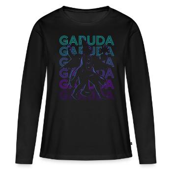 Garuda Ancienne mythologie hindoue Rétro - T-shirt manches longues Premium bio Femme - noir - Devant - Julia (174cm)