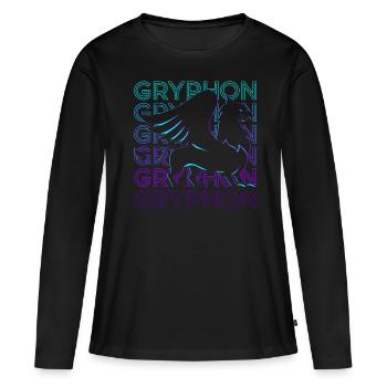 Griffon Mythologie grecque Grec ancien - T-shirt manches longues Premium bio Femme - noir - Devant - Julia (174cm)
