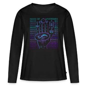 Hand der Mysterien Alchemie Alchemist - Frauen Premium Bio Langarmshirt - Schwarz - Vorne - Julia (174cm)