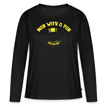 GoldSchwenk, chercheur d’or - T-shirt manches longues Premium bio Femme - noir - Devant - Julia (174cm)