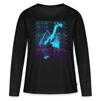Jersey Devil Cryptozoology Retro - Women's Premium Organic Long Sleeve Shirt - black - Front - Julia (174cm)