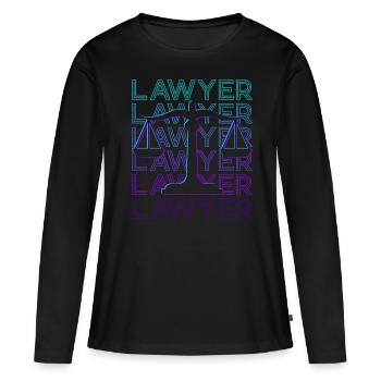Lawyer Lawyer Scales of Justice - Women's Premium Organic Long Sleeve Shirt - black - Front - Julia (174cm)
