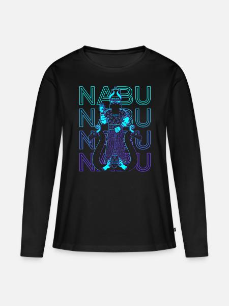 Nabu Sumerischer Gott Sumerische Mythologie - Frauen Premium Bio Langarmshirt - Schwarz
