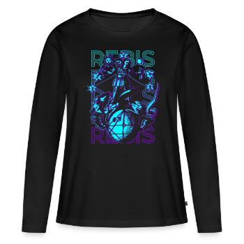 Rebis Alchemie Alchemist Magnum Opus Retro - Frauen Premium Bio Langarmshirt - Schwarz - Vorne - Julia (174cm)