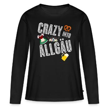 Allgäu Holiday Dirndl Beer Alps Allgäuer - T-shirt manches longues Premium bio Femme - noir - Devant - Julia (174cm)