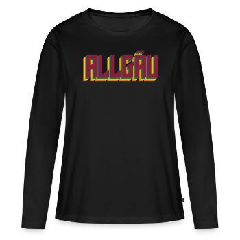 Alpes de l’Allgäu Allgäuerin Allgäuer - T-shirt manches longues Premium bio Femme - noir - Devant - Julia (174cm)