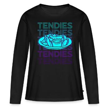 Tendies Chicken Tender Retro - Women's Premium Organic Long Sleeve Shirt - black - Front - Julia (174cm)