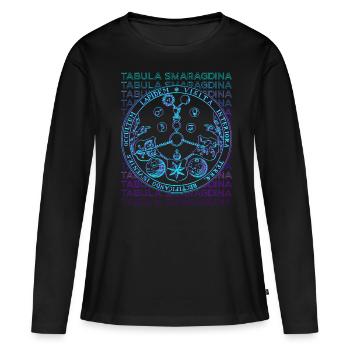 Tabula Smaragdina Smaragdtafel Hermetische Alchemi - Frauen Premium Bio Langarmshirt - Schwarz - Vorne - Julia (174cm)