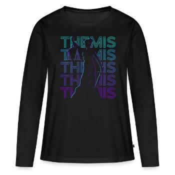Thémise Déesse de la Justice Dame Justice - T-shirt manches longues Premium bio Femme - noir - Devant - Julia (174cm)