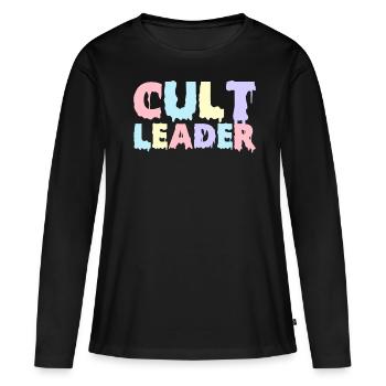 Chef de secte Pastel Goth Occultisme occulte - T-shirt manches longues Premium bio Femme - noir - Devant - Julia (174cm)
