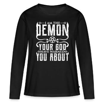 Drôle de culte occulte - T-shirt manches longues Premium bio Femme - noir - Devant - Julia (174cm)