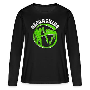 Geocacher Scavenger Hunt Cache Geocache - Women's Premium Organic Long Sleeve Shirt - black - Front - Julia (174cm)