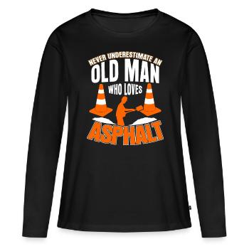 Construction de routes Gardes routiers Constructeurs de routes - T-shirt manches longues Premium bio Femme - noir - Devant - Julia (174cm)