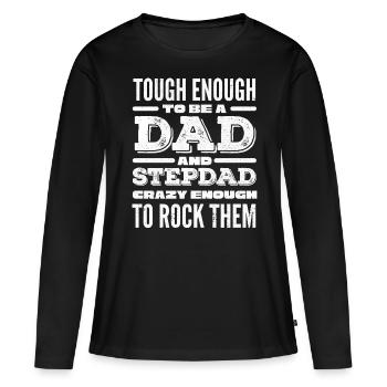 Beau-père, Beau-père, - T-shirt manches longues Premium bio Femme - noir - Devant - Julia (174cm)