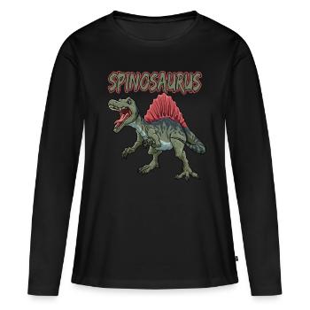Dinosaurier Spinosaurus Fleischfresser Dino - Frauen Premium Bio Langarmshirt - Schwarz - Vorne - Julia (174cm)
