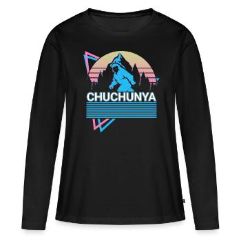Chuchunya Cryptid Cryptozoology Retro - Women's Premium Organic Long Sleeve Shirt - black - Front - Julia (174cm)