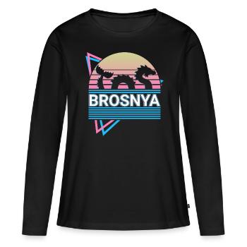Brosnya Cryptozoology Retro - Women's Premium Organic Long Sleeve Shirt - black - Front - Julia (174cm)