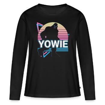 Yowie Cryptid Cryptozoology Retro - Women's Premium Organic Long Sleeve Shirt - black - Front - Julia (174cm)