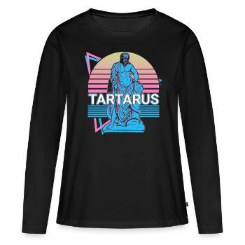 Tartare divinité grecque grec grec ancien M - T-shirt manches longues Premium bio Femme - noir - Devant - Julia (174cm)