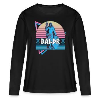 Baldr Dieu nordique Asgard Mythologie nordique - T-shirt manches longues Premium bio Femme - noir - Devant - Julia (174cm)