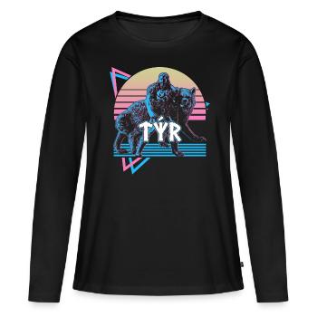 Tyr Norse Dieu Asgard Mythologie nordique Re - T-shirt manches longues Premium bio Femme - noir - Devant - Julia (174cm)