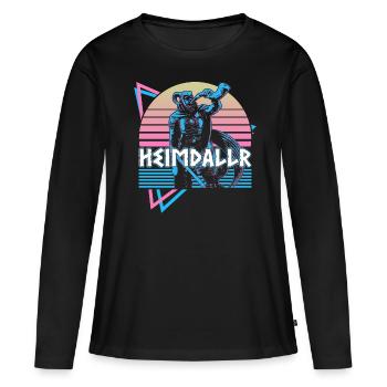 Heimdallr Heimdall Dieu nordique Asgard - T-shirt manches longues Premium bio Femme - noir - Devant - Julia (174cm)