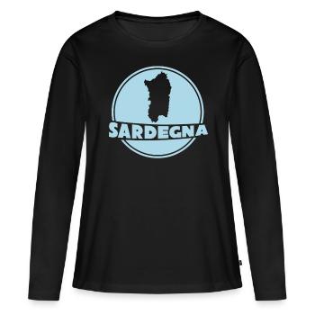 Sardegna Île Sardaigne Sardaigne - T-shirt manches longues Premium bio Femme - noir - Devant - Julia (174cm)