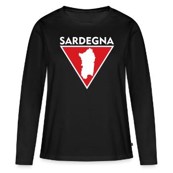 Sardaigne Sardaigne Italie Sardaigne - T-shirt manches longues Premium bio Femme - noir - Devant - Julia (174cm)