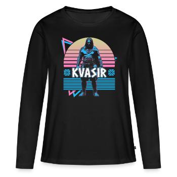 Kvasir Dieu nordique Asgard Mythologie nordique - T-shirt manches longues Premium bio Femme - noir - Devant - Julia (174cm)