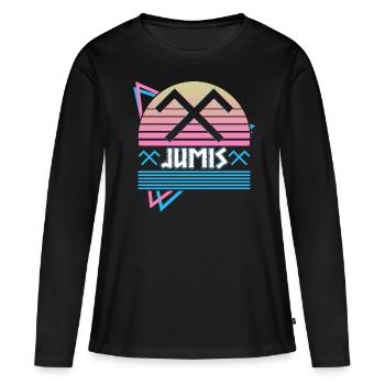 Le symbole letton de Jumi Dieu païen Antiquité Sy - T-shirt manches longues Premium bio Femme - noir - Devant - Julia (174cm)