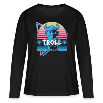 Troll Mythologie nordique Troll nordique Nordis - T-shirt manches longues Premium bio Femme - noir - Devant - Julia (174cm)