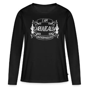 Cactus Free Hug Underhugged Hugs - Women's Premium Organic Long Sleeve Shirt - black - Front - Julia (174cm)