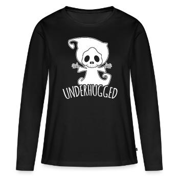 Sensenmann Free Hugs Underhugged Hug - Frauen Premium Bio Langarmshirt - Schwarz - Vorne - Julia (174cm)