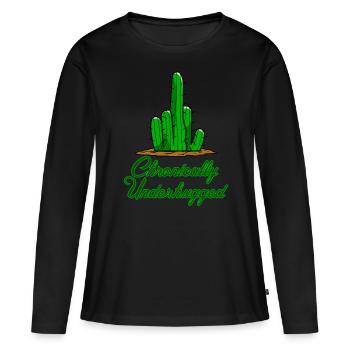Cactus Free Hugs Underhugged Hug - Women's Premium Organic Long Sleeve Shirt - black - Front - Julia (174cm)