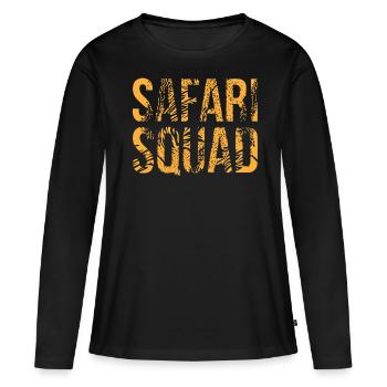 Safari squad, un safari - T-shirt manches longues Premium bio Femme - noir - Devant - Julia (174cm)