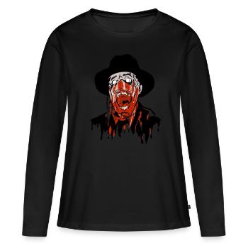 Toht - Melting Face - Horror Schmelzendes Gesicht - Women's Premium Organic Long Sleeve Shirt - black - Front - Julia (174cm)
