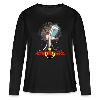Nuke the Fridge Nuking the Fridge - Women's Premium Organic Long Sleeve Shirt - black - Front - Julia (174cm)
