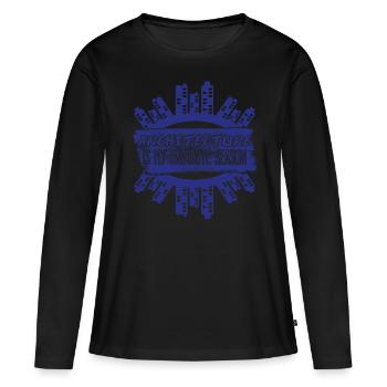 Architecte Gratte-ciel Architecure - T-shirt manches longues Premium bio Femme - noir - Devant - Julia (174cm)
