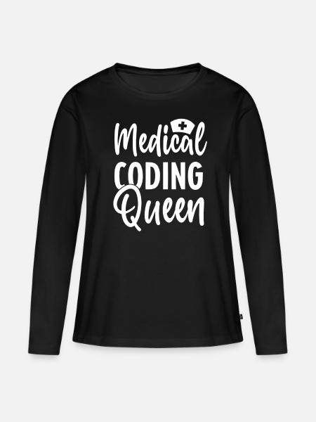 Kodierfachkraft Geschenkidee - Frauen Premium Bio Langarmshirt - Schwarz