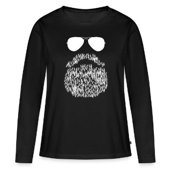 Fourmis Barbe Fourmi Ferme Fourmi - T-shirt manches longues Premium bio Femme - noir - Devant - Julia (174cm)