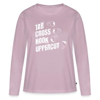 Boxing punches, boxers, upward hooks, hooks, jab - Women's Premium Organic Long Sleeve Shirt - dusky pink - Front - Julia (174cm)