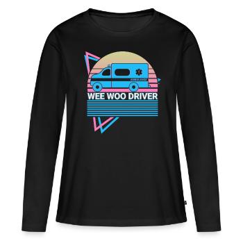 Wee Woo Driver Ambulance Driver Retro - Women's Premium Organic Long Sleeve Shirt - black - Front - Julia (174cm)